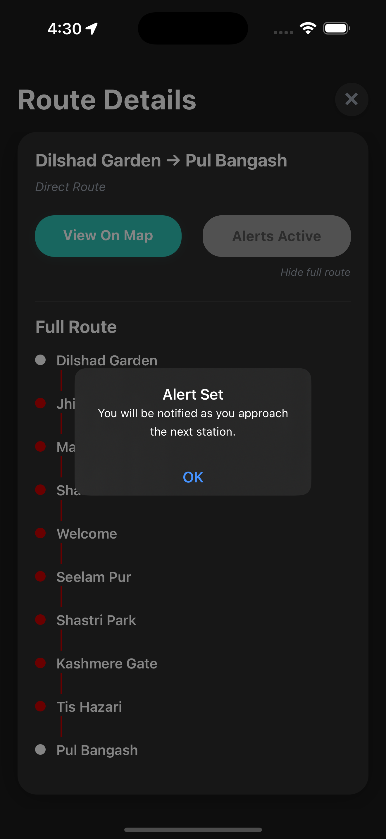 Next Stop app features