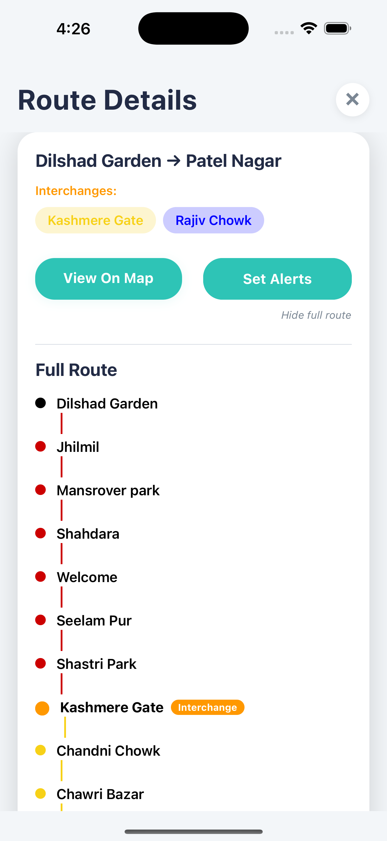 Enable alerts screen