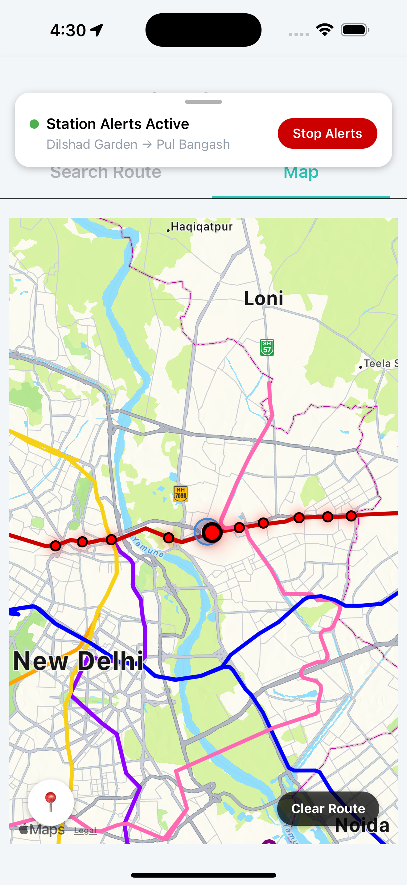 Background tracking screen